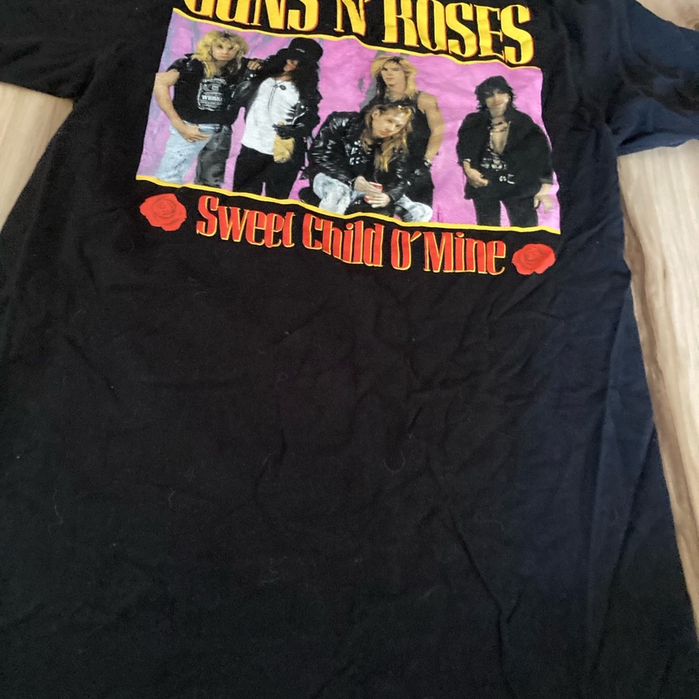 Guns N' Roses Sweet Child O' Mine Black Medium Retro Shirt Band 2 SIded Rock